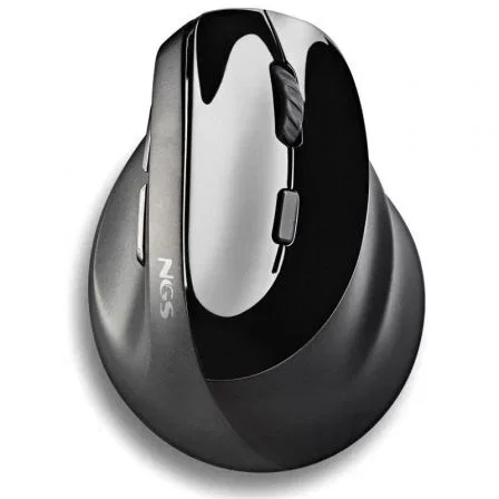 Ngs Ratón inalámbrico vertical negro ergonómico